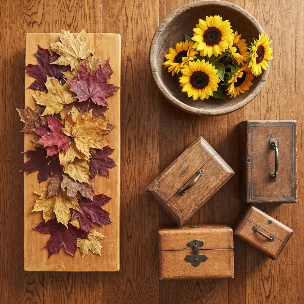 Wooden table accessories and centerpieces