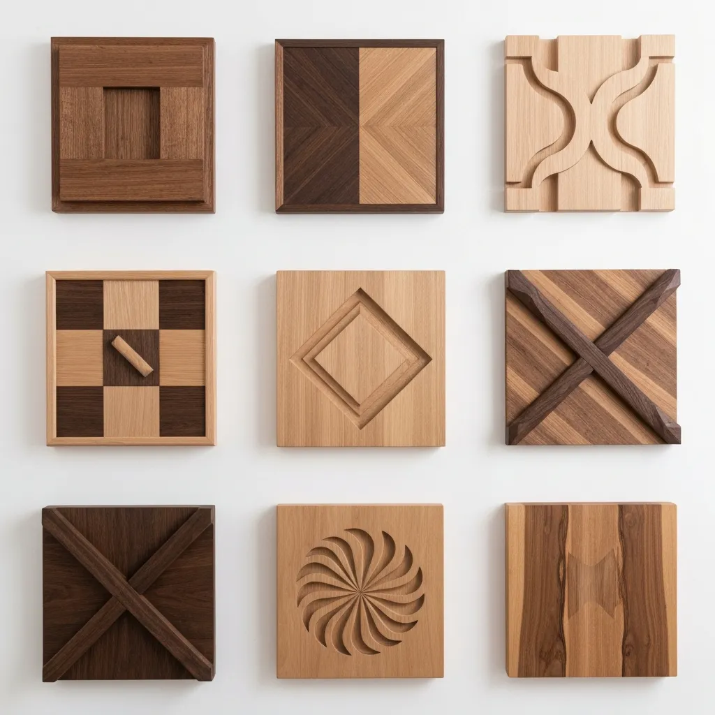 Handcrafted wooden wall decor pieces